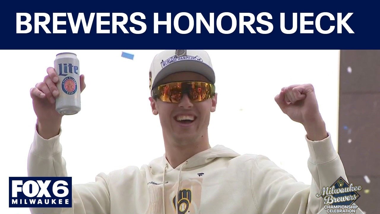 Brewers Championship Parade: Team stops at Uecker mural — Caledonia Arts news